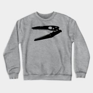 Tylosaurus skull - black Crewneck Sweatshirt